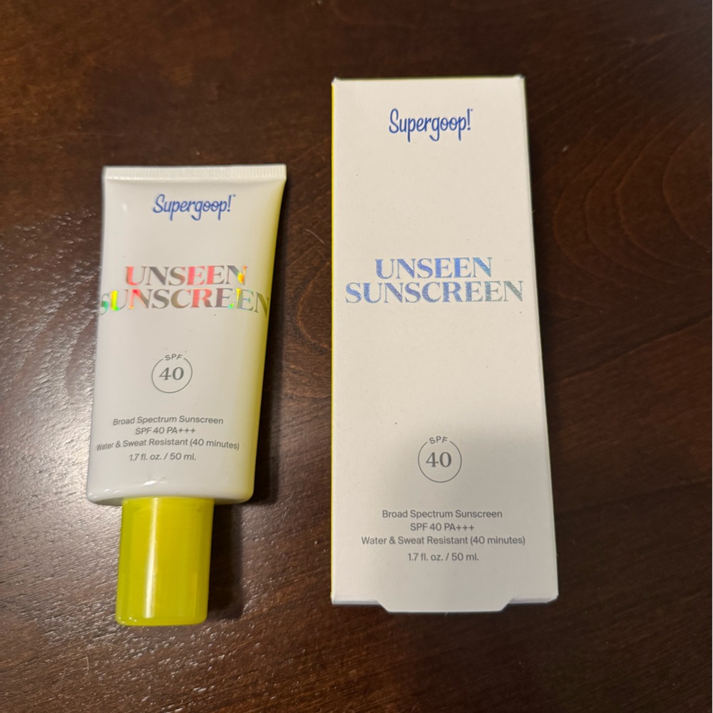 NWT Supergoop Unseen Sunscreen SPF 40 - Full Size, 1.7 fl oz
